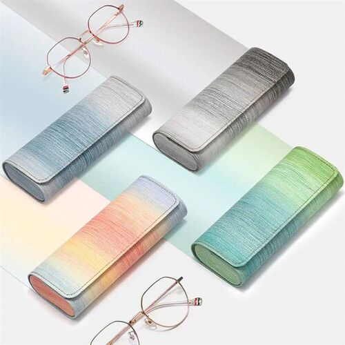 New Portable Anti Pressure Rainbow Color Spectacle Case Sung