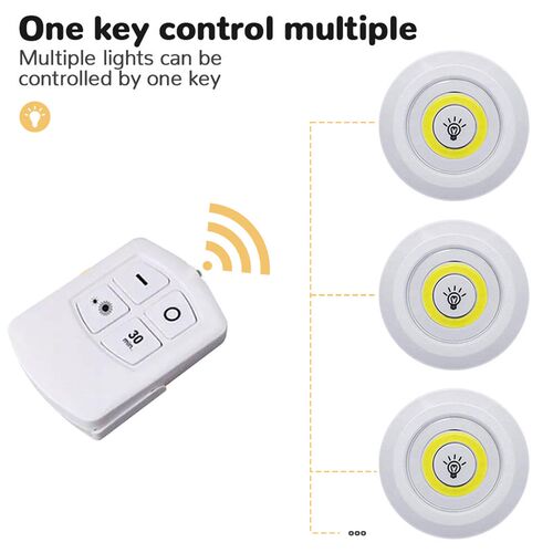 3W Super Bright Cob Under Cabinet Light LED Wireless Remote