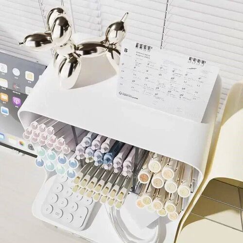 Large Capacity Slanted Pen Holder Desk Stationery Storage
