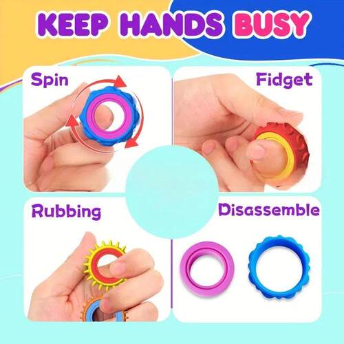 New Fidget Toys Childrens Silicone Sensory Ring Silicone De