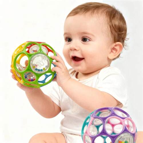 Soft Baby Grasping Ball Rattles with Bell Ball Early