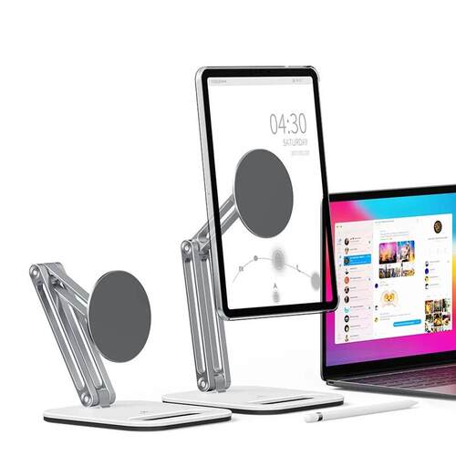 Metal Magnetic Tablet Stand Holder Pad Folddable Support for