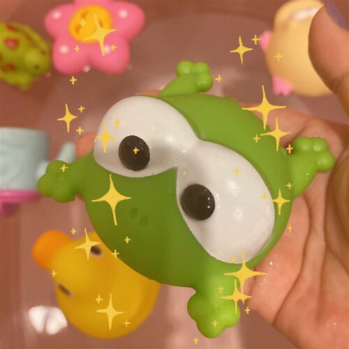 Cartoon Animal Duck Baby Bath Toys Water Spary Colorful Soft