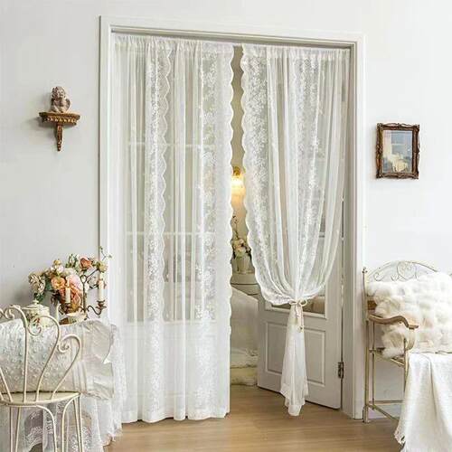 French Lace Tulle Curtain White Tulle Lace Curta Blind Livin