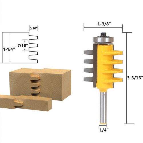 1Pcs Reversible  Joint Glue Joint Router Bit - 1/4 Shank Wo