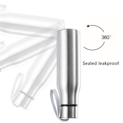 500ml/1000ml Stainless Steel Water Bottle with Handle Portab