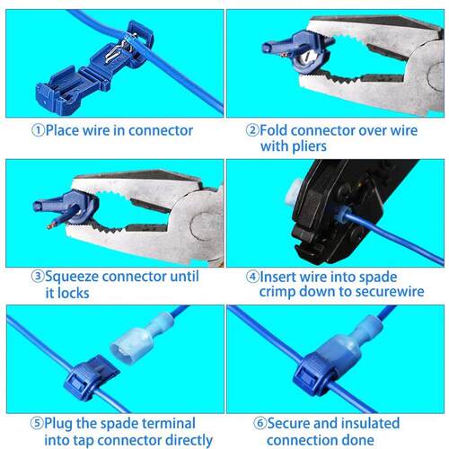 Quick Electrical Cable Connectors Snap Splice Lock Wire Term