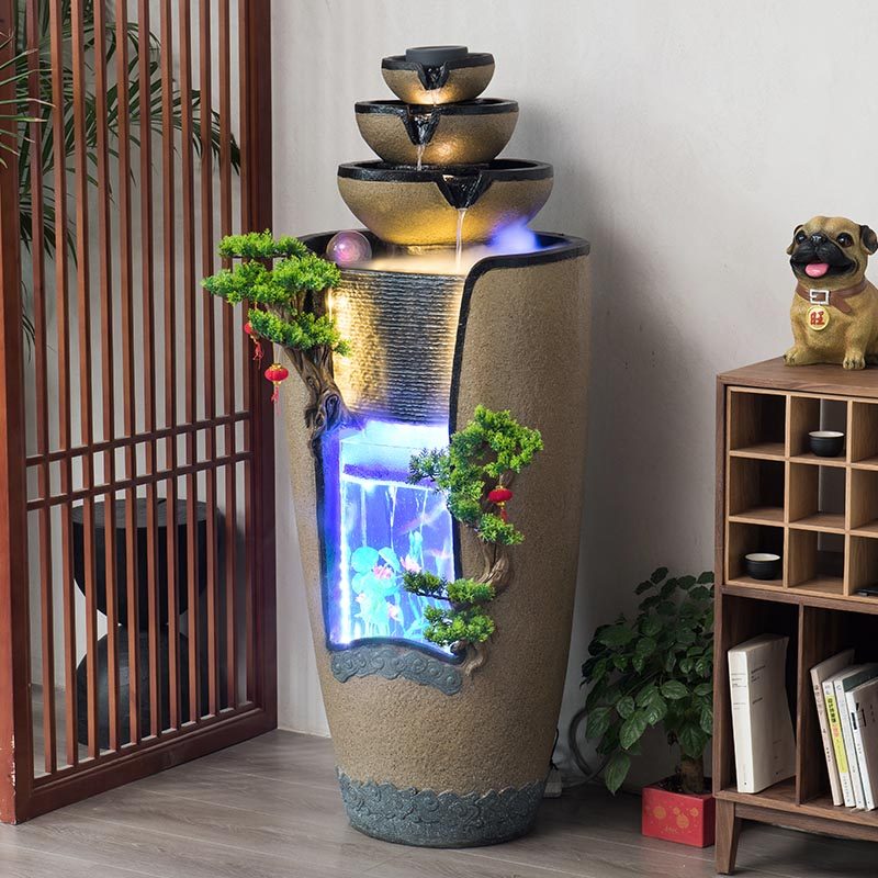 中式流水落地摆件阳台喷泉鱼缸循环水客厅办公室招财乔迁新居礼品,家居饰品,落地摆件,淘宝优惠券,粉丝福利购,淘宝优惠卷