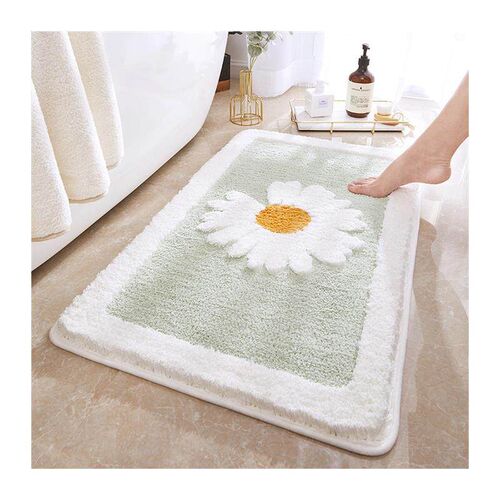 Cartoon daisies velvet pads, home bathroom carpet pads, wate
