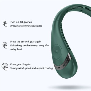 Portable 5000mAh Hanging Neck Fan Foldable Summer Air Coolin