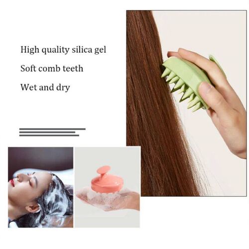Wet and Dry Scalp Massage Brush Head Cleaning Adult Baby Sof