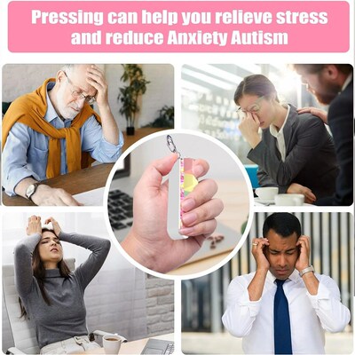 LED Keyboard Key Toy Sss Relief DIY Fidget Button Keycap Fid