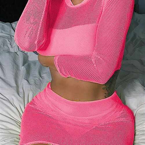 Womens umbilicus suit sexy nightshop net yarn in Europe and