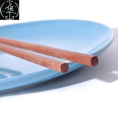 10pcs Wood chopsticks Household lacquerless fast wood实木筷