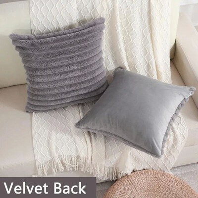 Super Soft Plush Pillow Case Winter Throw Cushion Cover for