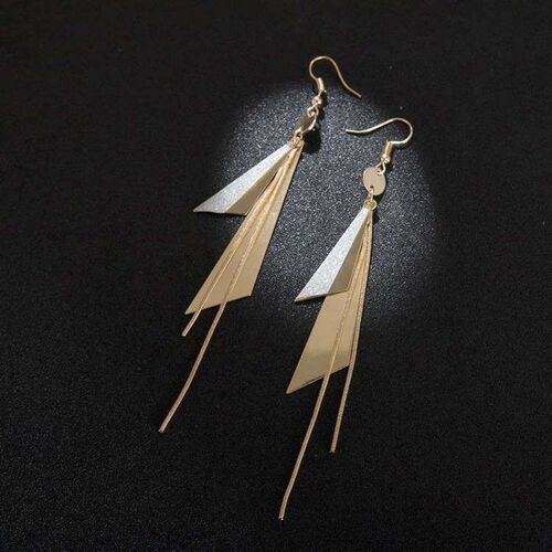 Atmospheric Su Long Womens triange Geometric All-match Earr