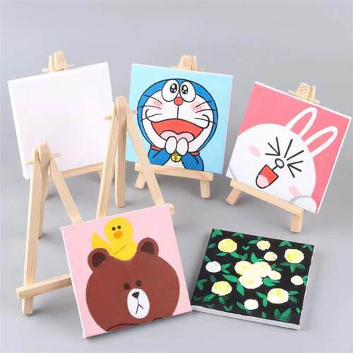 10pcs Wood Mini Easel Frame Desktop Triangle Display Stand W