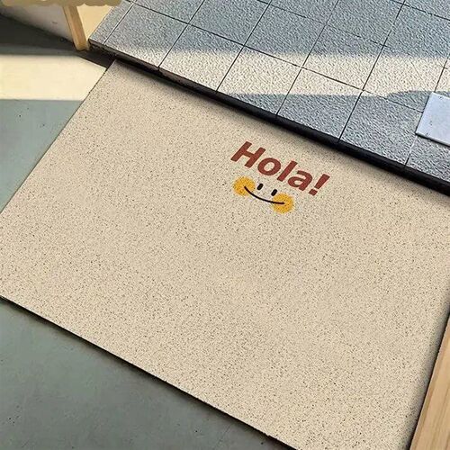 Simple solid color door mat, dirt resistant foot mat for ent