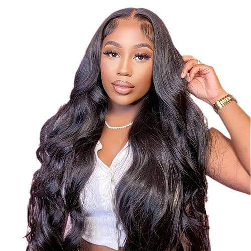HD Transparent   Body Wave Lace Front Human Hair Wig