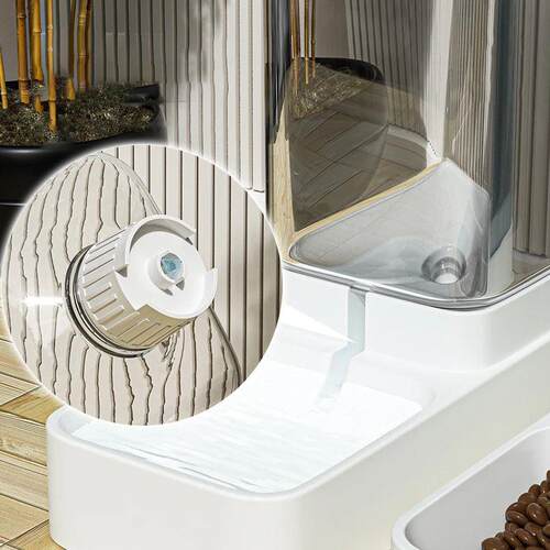 Dog Feeder Cat Automatic Feeding Water Bowl Transparent Pet