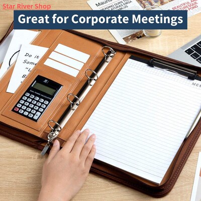 A4 Multi-functional Leather File Folder Business Office Docu