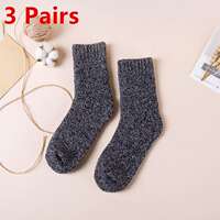 3 Pairs Winter Mens Merino Wool Socks Super Thick Warm High thumbnail 3
