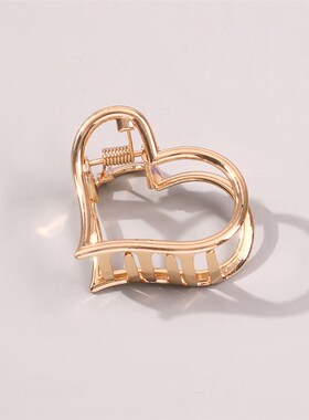Simple hair comb claw clip, curly hair ornament, metal cut-o