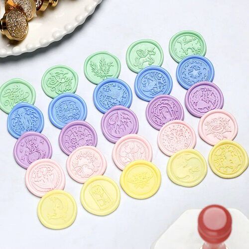 Star sky Lotus Rose Pattern Wax Seal Stamp Retro sealing wax
