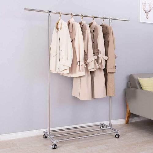 Stainless Steel Floor Drying Rack Balcony Telescopic Clothes