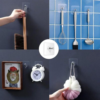 Strong Adhesive Hooks Picture Frame Holder Poster Photo Cloc