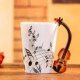Ceramic Mug Cute Creative Style Music Violin 240ml Guitar