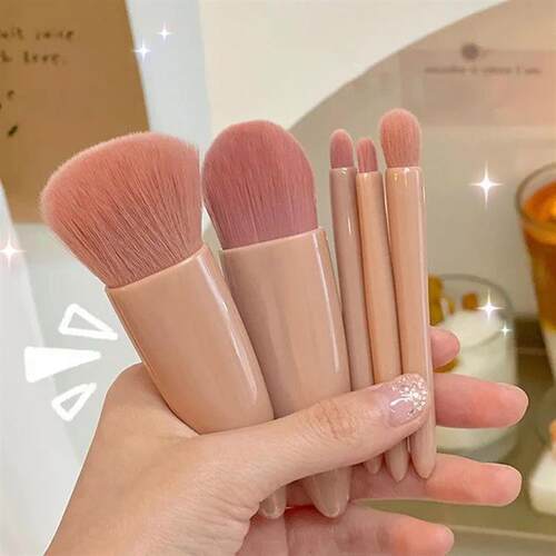 5PCS Soft Fluffy Mirror Makeup Brushes Set for Cosmetics Fou