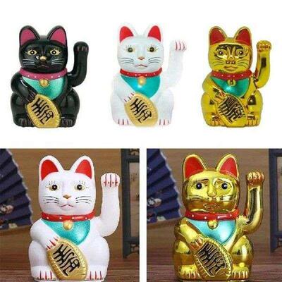 For New Car Ornaments Lucky Cat Home Chinese Electric Gift
