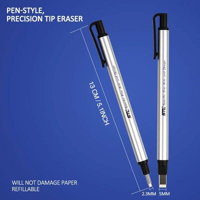 Eraser Mechanical Highlighting Round Square Refillable Pen S