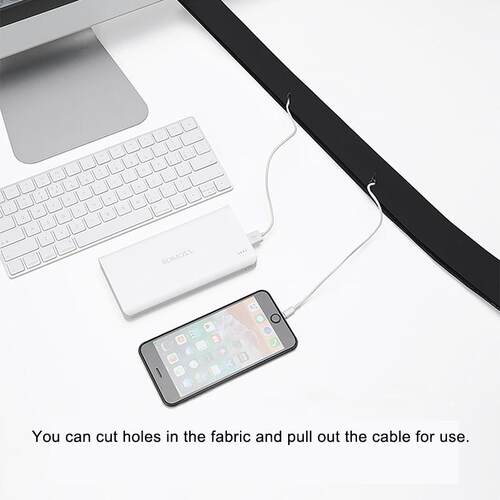 BUBM Cable Management Sleeve, Cords Organizer Wire Hider Pro