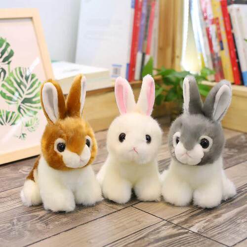 Simulation rabbit plush cute hare stuffed super soft bunny
