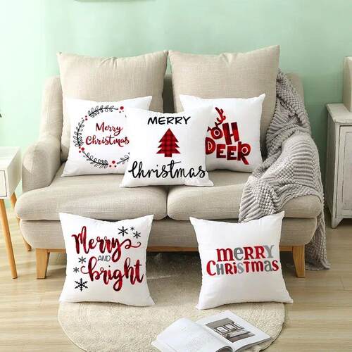 45cm Christmas Cushion Cover Pillowcase 2024 Christmas Decor