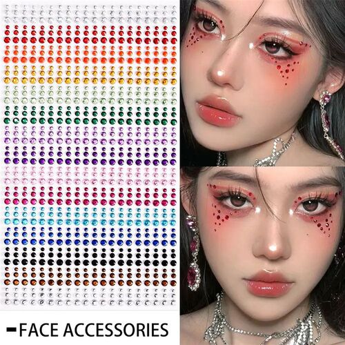 162/216/900pcs Eye&Face&Body Diamond Tattoos Stickers 3/4/5/