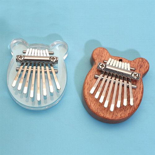 8 Key Mini Kalimba Thumb Piano Wood Metals Small Musical Ins