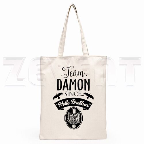 The Vampire Diaries printed canvas bag personality creative