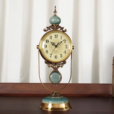 Retro living room desktop decoration silent table clock