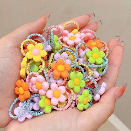 10/20/40/pcs Girls Hair Bands Cute Cartoon Hair Ties Elastic