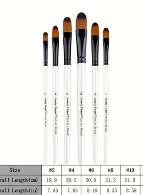 6pcs Artist Paint Brushes Set Artist Paintbrushes For Acryli