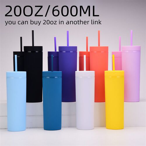 dropshipping double wall matte finish reusable 473ml 480ml 5