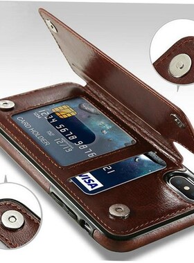 适用于 Retro PU Flip Leather Case For iPhone 15 14 13 12 Pro