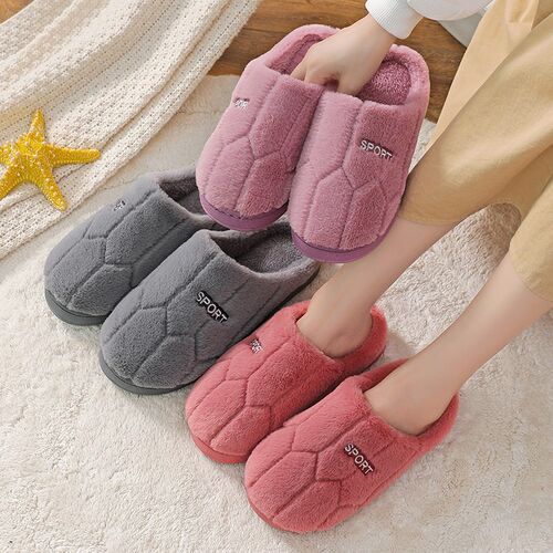 Cotton Slippers For Womens Home Indoor Warm Non-slip Thick-