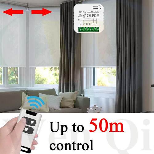 433MHz 110V 220V Curtain Blind Switch,2 Way Wireless Remote