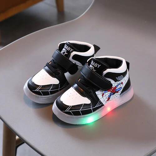 Spiderman LED Light Kids Shoes Boys and Girls Light Kids Lig