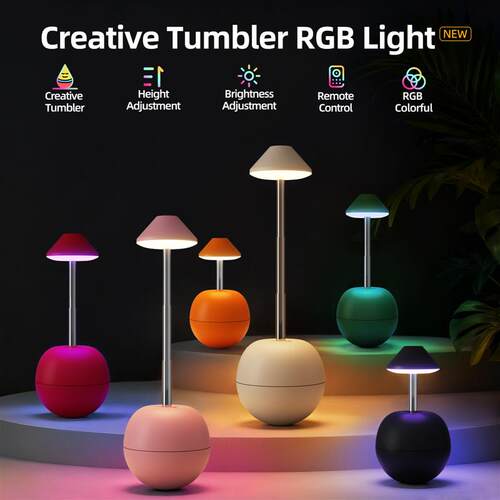 LED Night Light 充电款创意装饰台灯卧室桌面遥控床头气氛灯