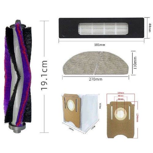 Roller Side Brushes Filters Kit For Midea S8 Plus /CLIEN